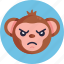 monkey, emoji, angry, animal, emoticon, emoticons 