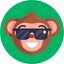 monkey, emoji, cool, animal, emoticon, emoticons 