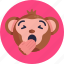 monkey, emoji, yawn, animal, emoticon, emoticons 