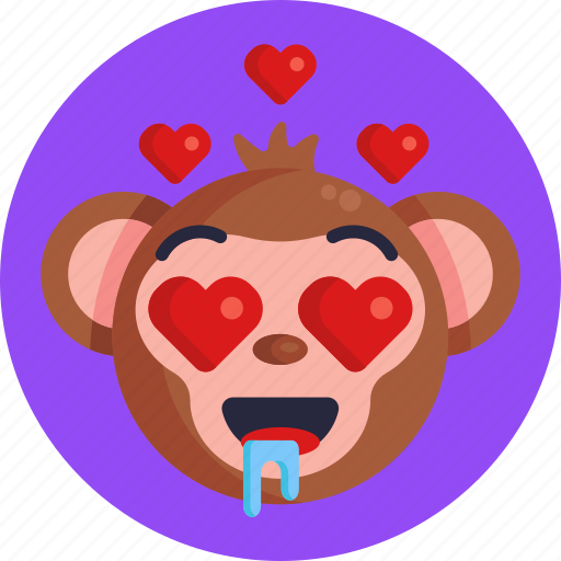 Monkey, emoji, love, animal, emoticon, emoticons icon - Download on Iconfinder