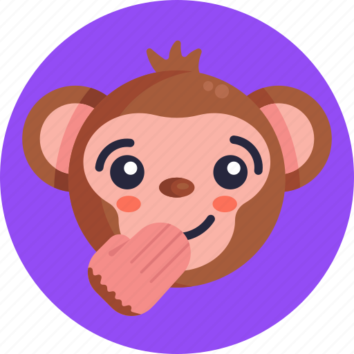 Monkey, emoji, animal, emoticon, emoticons, shy icon - Download on Iconfinder