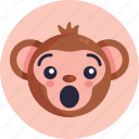 monkey, emoji, shock, animal, emoticon, emoticons
