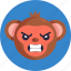 monkey, emoji, angry, animal, emoticon, emoticons 