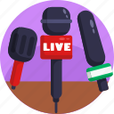 news, broadcasting, microphone, mic