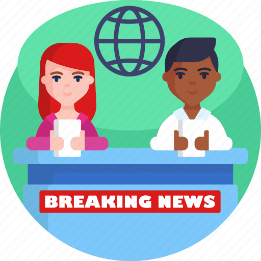 News, broadcasting, breaking news, reporters, media icon - Download on Iconfinder