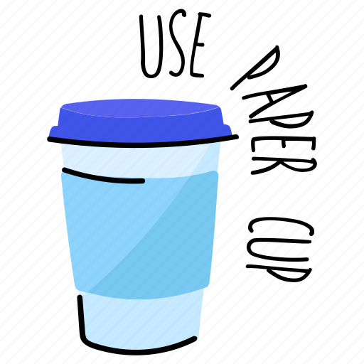 Coffee cup, drink cup, paper cup, takeaway drink, cup sticker - Download on Iconfinder