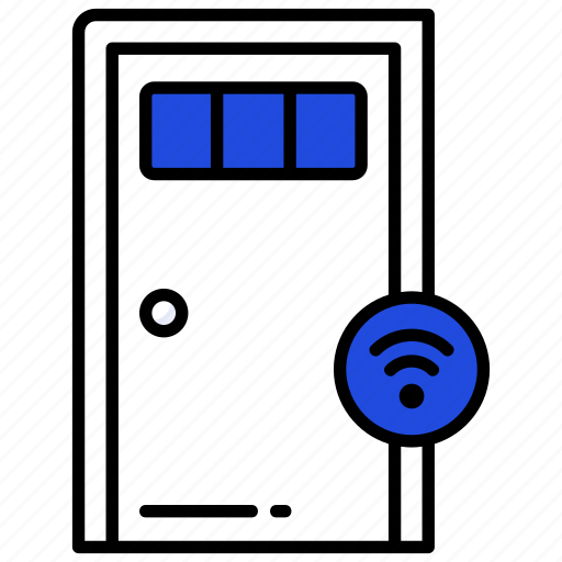 Smart door, door, smart, security, lock, technology, smart-door-lock icon - Download on Iconfinder