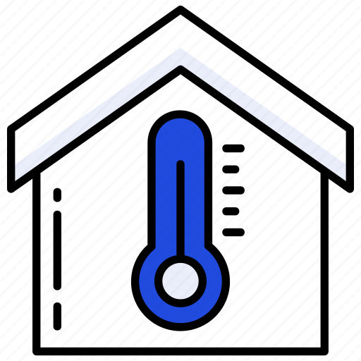 Home temperature, temperature, home, house, home-security, technology, air-conditioner icon - Download on Iconfinder