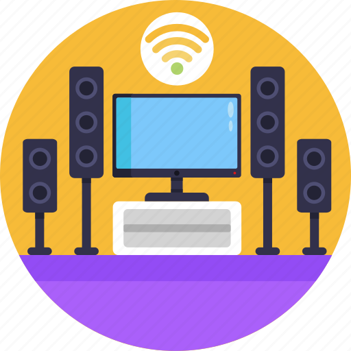 Smart, home, technology, automation, wifi, wireless, sound system icon - Download on Iconfinder