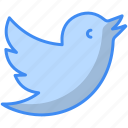 tweet, social media, network, bird icon
