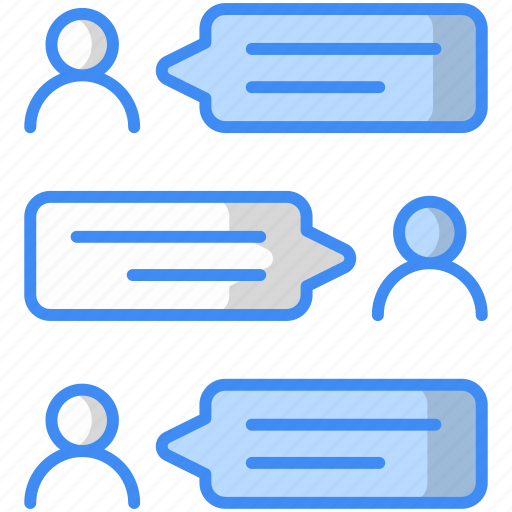 Group chat, communication, discussion, meeting, talking, conservation, conference icon icon - Download on Iconfinder