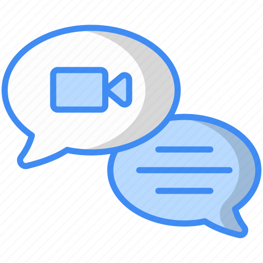 Video chat, conversation, communication, live chat, talking, conference, online meeting icon icon - Download on Iconfinder