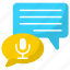 voice chat, talking, audio, communication, conservation, microphone, speech icon 