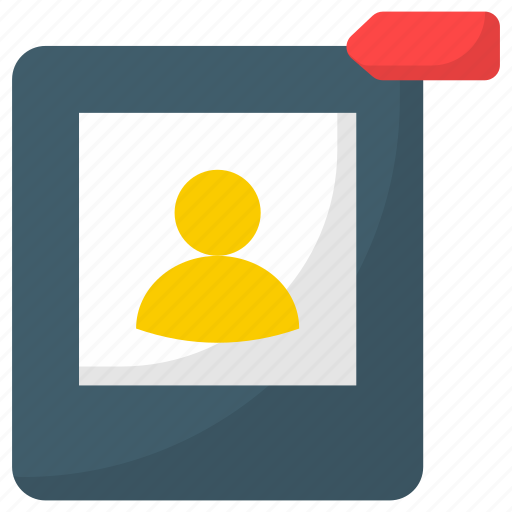 Photo tag, image tag, picture tag, geotag, identity, document icon icon - Download on Iconfinder