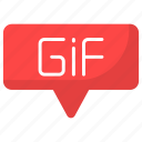 gif, extension, file, format, type, animation, document icon