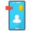 video call, conference, online, network, communication, live call, talking icon 
