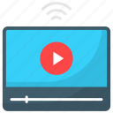 watch video, multimedia, online, player, entertainment, view icon