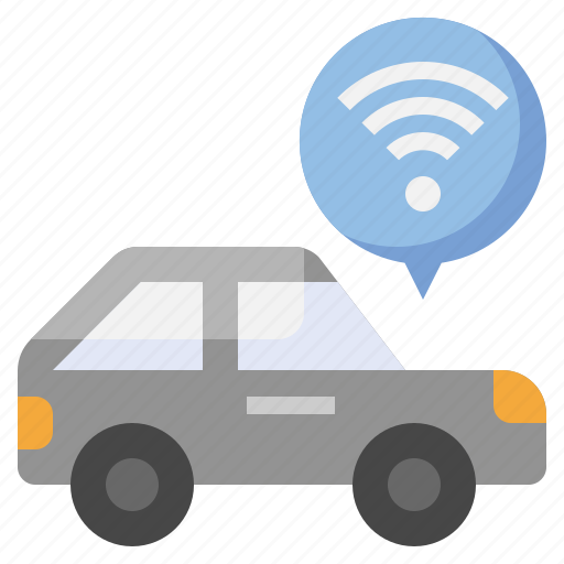 Smart, car, mobility, wifi, signal, transportation icon - Download on Iconfinder