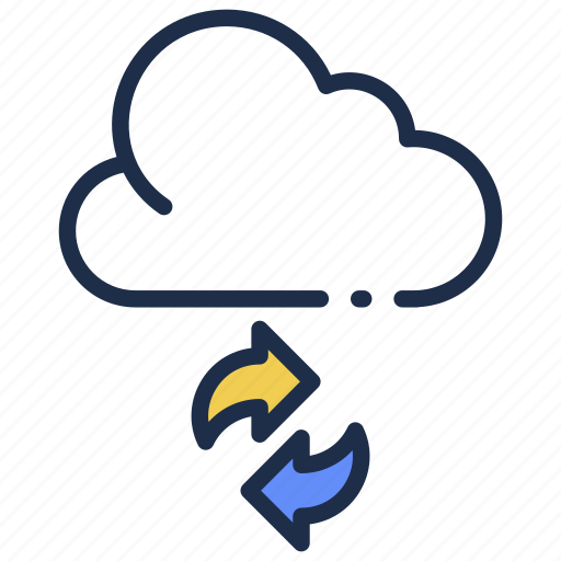 Cloud sync, cloud computing, cloud backup, internet, security, cloud database, cloud service icon - Download on Iconfinder