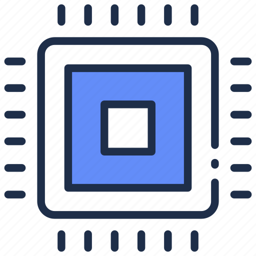 Microprocessor, microchip, chip, processor, hardware, cpu, computer chip icon - Download on Iconfinder