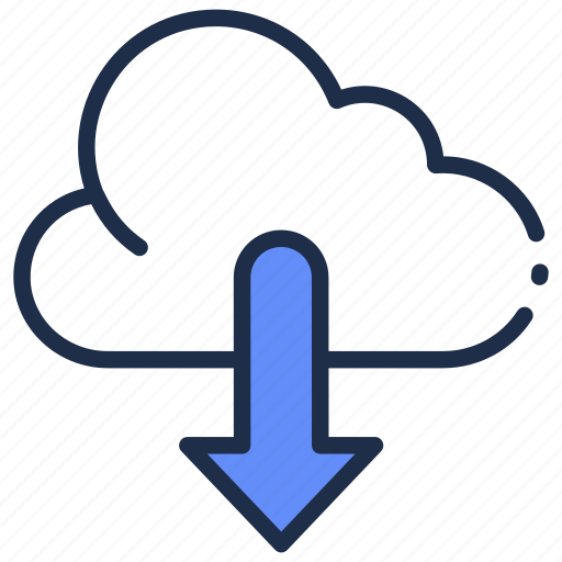 Cloud download, cloud, download, storage, database, cloud storage icon - Download on Iconfinder