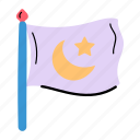 muslim flag, islamic flag, flag, flaglet, crescent