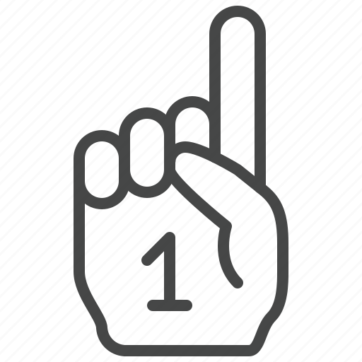 Fan, foam, finger, one icon - Download on Iconfinder