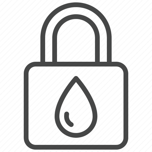 Lock, padlock, water, protect, safe icon - Download on Iconfinder