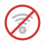 no wifi, wireless, signal, forbidden, stop 