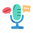podcast, conversation, chat, talk, microphone