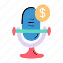 business podcast, money podcast, financial podcast, mic, microphone