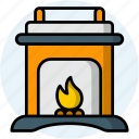 fire, place, furnace, furniture and household, mantle