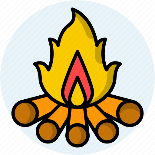 Campfire, combustion, log, bonfire, flame, fire, burn icon - Download on Iconfinder