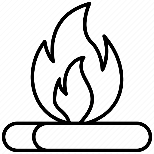 Campfire, firewood, bonfire, flame, camping, fire, burning icon - Download on Iconfinder