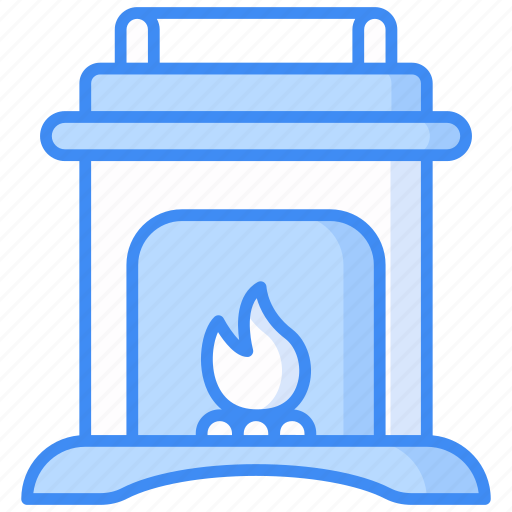 Fire, place, furnace, furniture and household, mantle icon - Download on Iconfinder