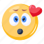 emoticon, love emoji, heart emoji, emotion, smiley 