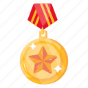 medal, star medal, win, achievement, reward
