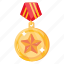 medal, star medal, win, achievement, reward 