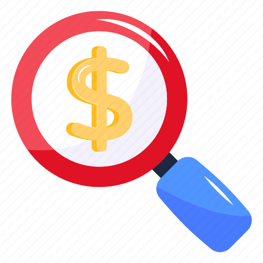 Find money, search money, financial search, magnifier, find cash icon - Download on Iconfinder