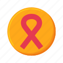 ribbon, cancer, awareness, badge