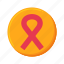 ribbon, cancer, awareness, badge 