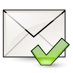 Check, envelope, junk, mail, mark icon - Free download
