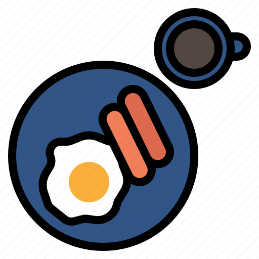 Breakfast, egg, sausage, coffee, morning icon - Download on Iconfinder