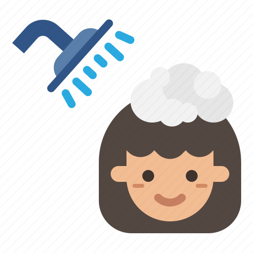 Shower, clean, hair, wash, shampoo, bath icon - Download on Iconfinder
