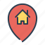 house, location, pin, property 