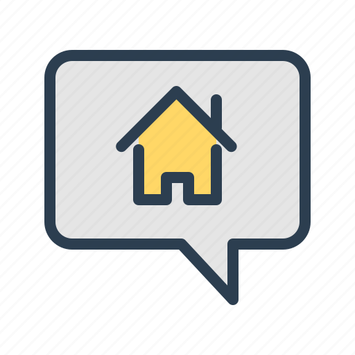 Apartment, house, message, property icon - Download on Iconfinder