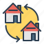home exchange, house, loan, real estate 