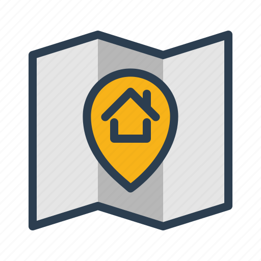 House, location, map, pin, real estate icon - Download on Iconfinder