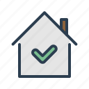 approved, checkmark, house, property