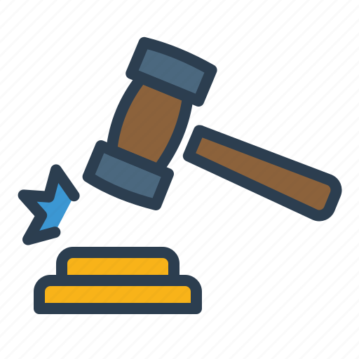 Hammer, justice, mortgage, real estate icon - Download on Iconfinder